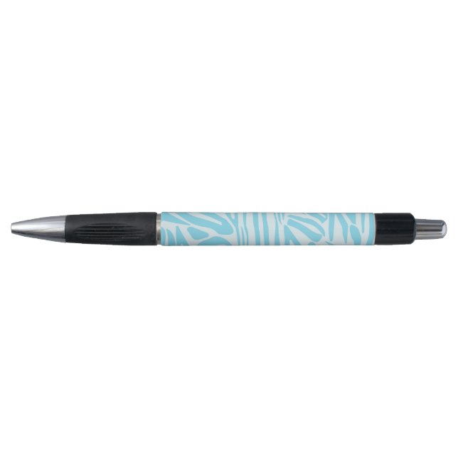 Caneta Padrão de Listras de Zebra Azul (Frente)