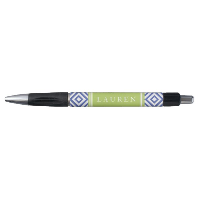 Caneta Padrão de Ouros Azul e Verde (Frente)