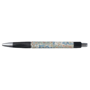 Caneta Padrão Floral de Gerânio Selvagem Art Nouveau Anti