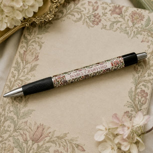 Caneta Padrão Floral Paisley Botânico Vintage – Ornamenta
