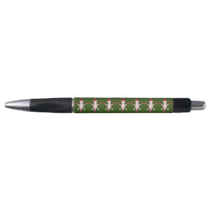 Caneta Padrão Fofo de Axolote de Natal