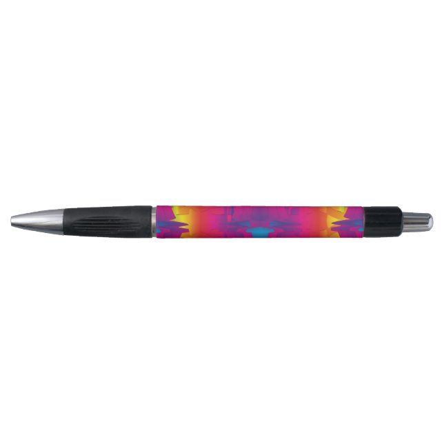 Caneta Padrão Indiano de Cores Vibrantes e Festivas (Frente)