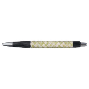 Caneta Padrão Sayagata, japonês, Dourado e branco