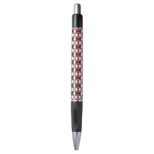 Caneta Padrão vermelho e branco