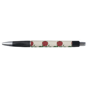 Caneta Padrão Vintage Rosa Vermelha Saxônica de Walter Cr