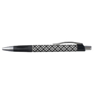 Caneta Padrão Xadrez Preto Branco