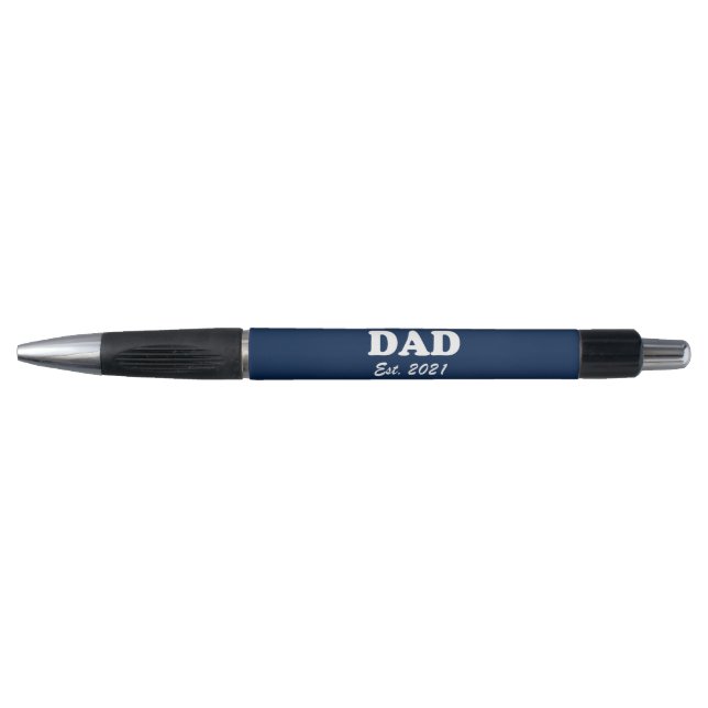 Caneta Pai personalizado Data estabelecida marinho azul m (Frente)