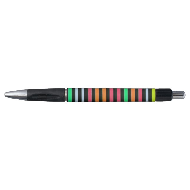 Caneta Painted Rainbow Stripes Black (Frente)