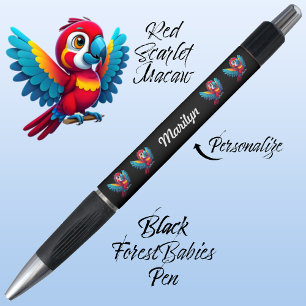 Caneta Papagaio-Macaw, Pássaro Tropical Safari Animal 🦜
