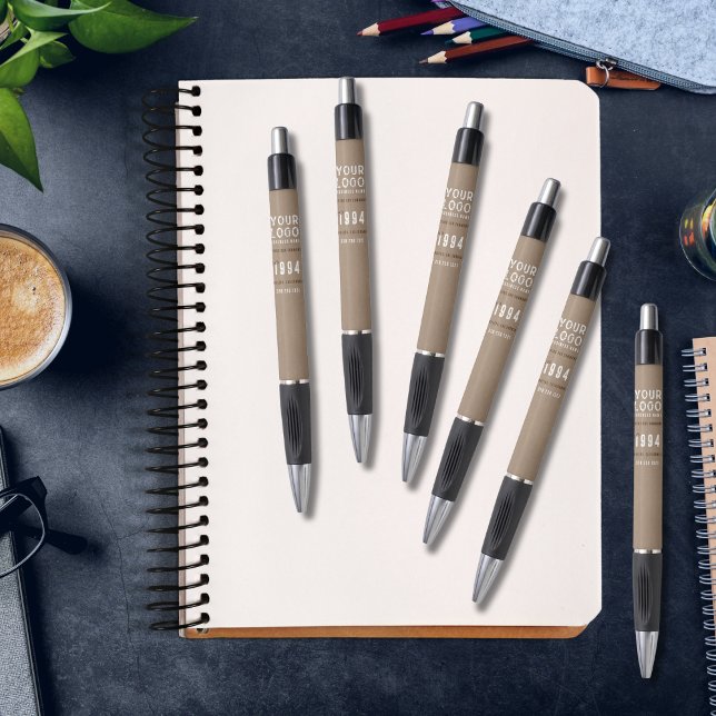 Caneta Papel Rustic Charm Kraft adicione seu logotipo (Criador carregado)