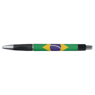Caneta patriótica com a bandeira de Brasil