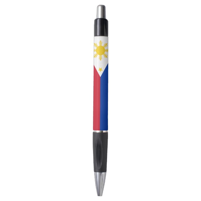 Caneta Patriótica com bandeira das Filipinas (Frente Vertical)