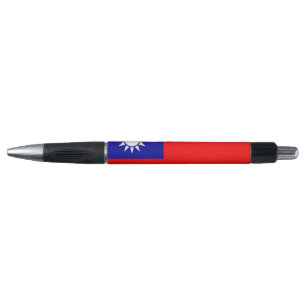 Caneta Patriótica com bandeira de Taiwan