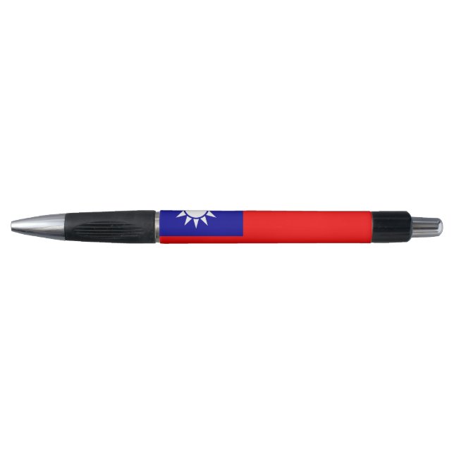 Caneta Patriótica com bandeira de Taiwan (Frente)