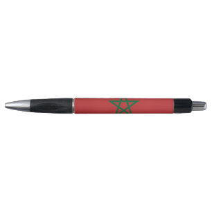 Caneta Patriótica com bandeira do Marrocos