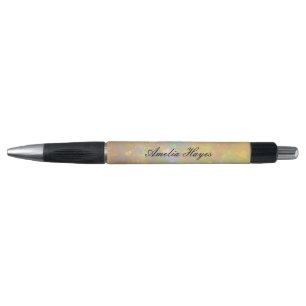 Caneta Pedra de Opala Elegante Textura Moderno Script Per