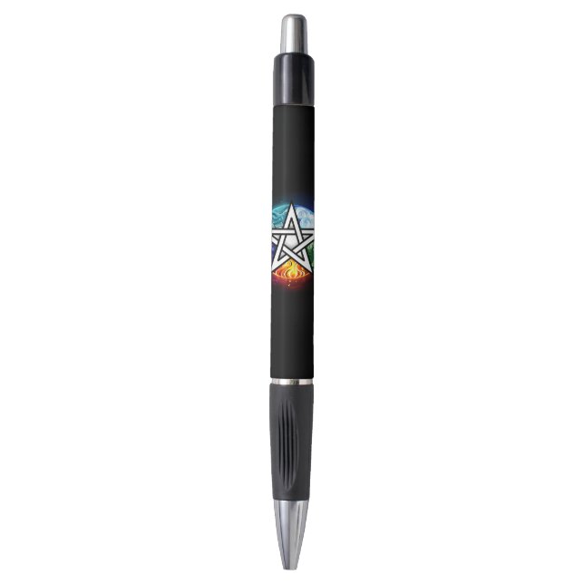 Caneta pentagrama wiccano (Frente Vertical)