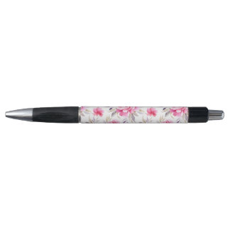 Caneta Peônia Rosa Floral