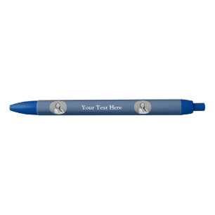 Caneta Personalizada Azul Marinho Nome Estilo Eleg