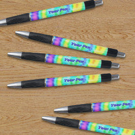 Caneta Personalizada Colorida Tie Dye Fofa