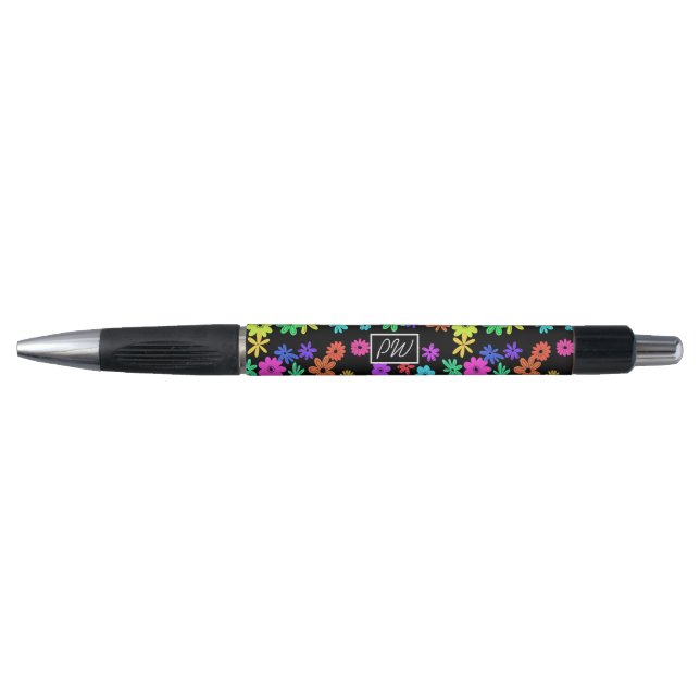 Caneta Personalizada das Flores Personalizadas de  (Frente)