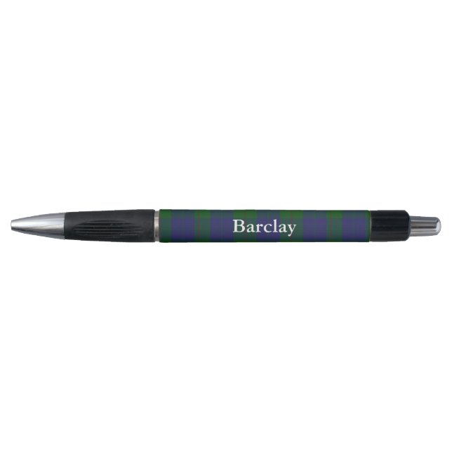 Caneta Personalizada de Xadrez Clã Barclay Tartan  (Frente)