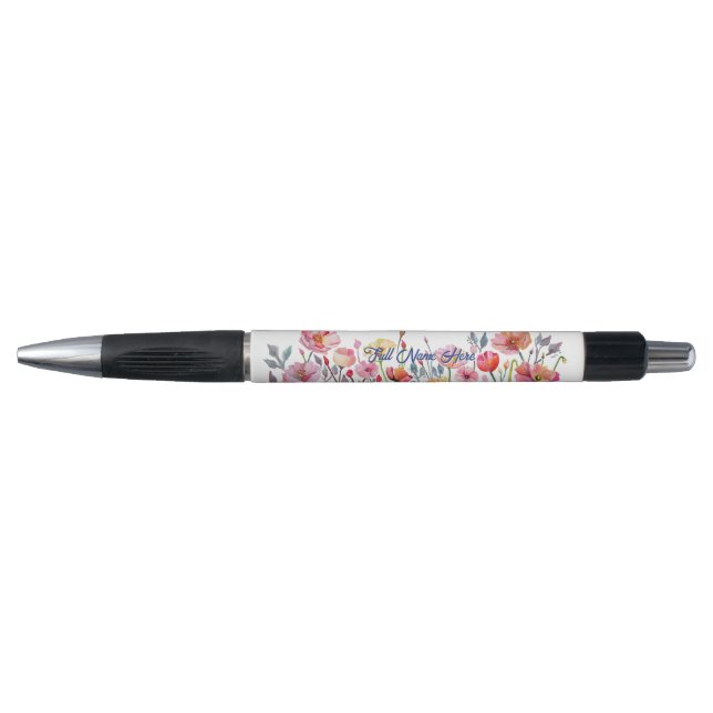 Caneta Personalizada Poppies on Parade (Frente)