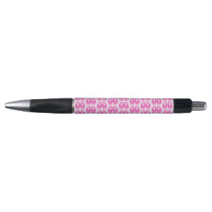 Caneta Pés de Coelho de Bebê Rosa Bonito com Padrão de Pá