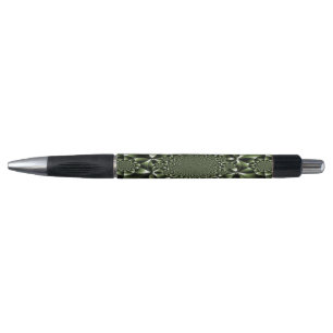 Caneta Pétalas de Folha da Floresta Verde Branco