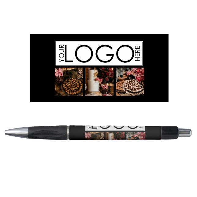 Caneta Planejamento de eventos 3 Foto para logotipos empr (Event Planning 3 Photo Business Logo Black Pen)
