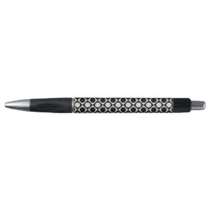 Caneta Pontos & quadrados / branco preto + suas ideias