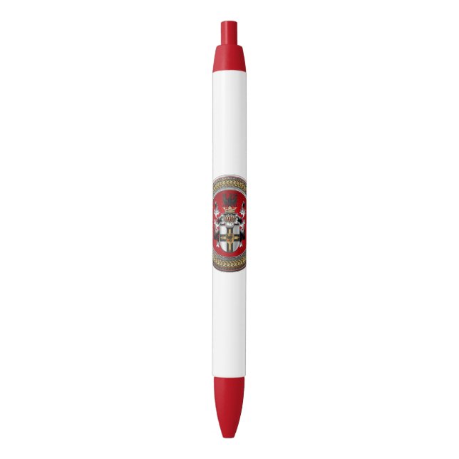 Caneta Preta [600] Brasão Teutonic da ordem (Frente Vertical)