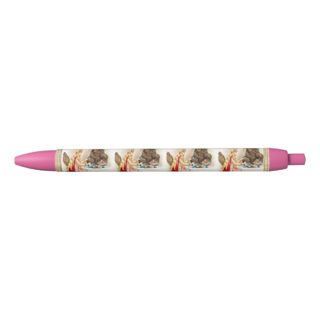Caneta Preta A Bela na Rosa e a Fera (Frente)