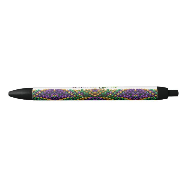 Caneta Preta A icônica imagem de SlipperyJoe com tema de Mardi  (Frente)