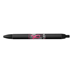 Caneta Preta A Luta Dela é Minha Luta Eu Uso Rosa Irmã Sinal de