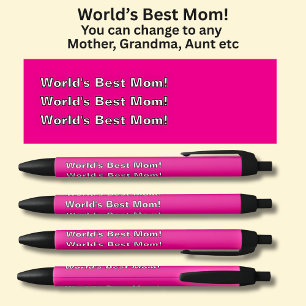 Caneta Preta A melhor mãe do mundo! - Pode alterar o texto