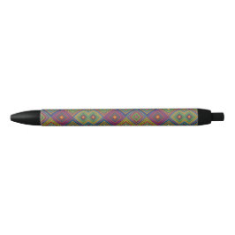 Caneta Preta A pen with a colorful geometric pattern 