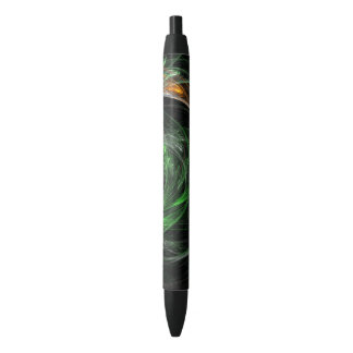 Caneta Preta À volta da Abstrato de Arte Verde Mundial