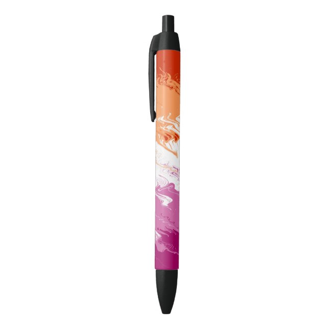 Caneta Preta Abstract Lesbian Pride Flag      (Topo (Vertical))