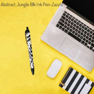 Caneta Preta Abstrato Jungle