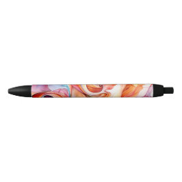 Caneta Preta Abstrato Multicolor Swirls