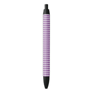 Caneta Preta Abstrato roxo de Houndstooth