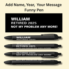 Caneta Preta Adicionar Nome, Adicionar Ano, Adicionar Sua Mensa