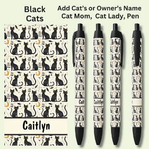 Caneta Preta Adicionar nome de proprietário ou de gato, ilustra