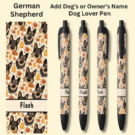 Caneta Preta Adicionar nome do proprietário ou do cão, German s