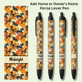 Caneta Preta Adicione o nome do cavalo ou do proprietário, cava