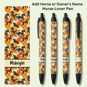 Caneta Preta Adicione o nome do cavalo ou do proprietário, cava