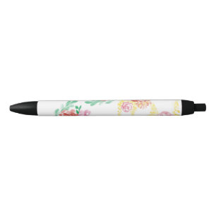 Caneta Preta Água flor