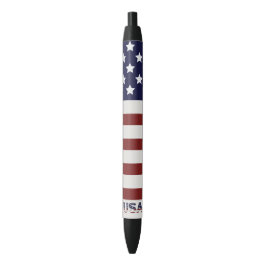 Caneta Preta American Flag American USA Pattern