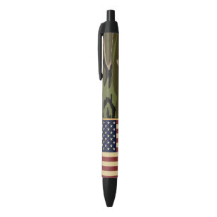 Caneta Preta American Flag Camo
